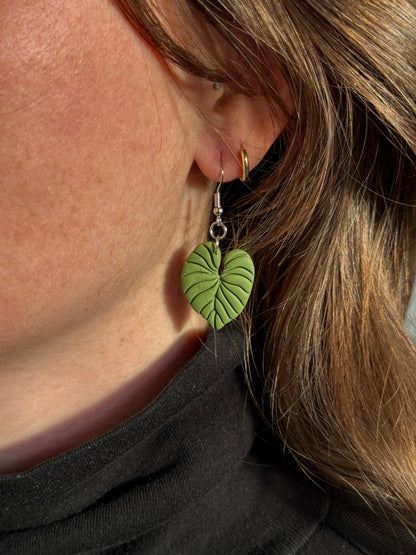 Philodendron Leaf Earrings