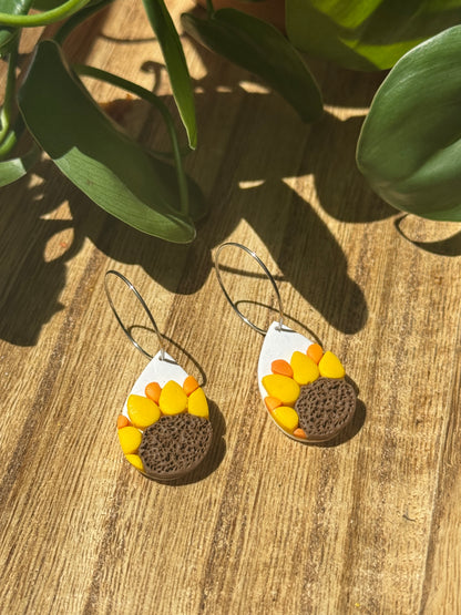 Sunflower Teardrop Earrings